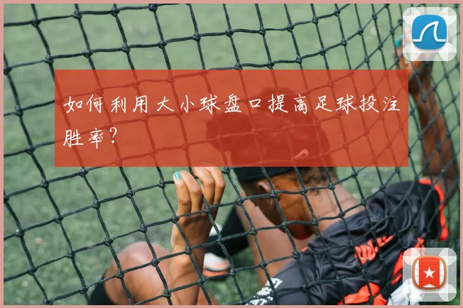 如何利用大小球盘口提高足球投注胜率？